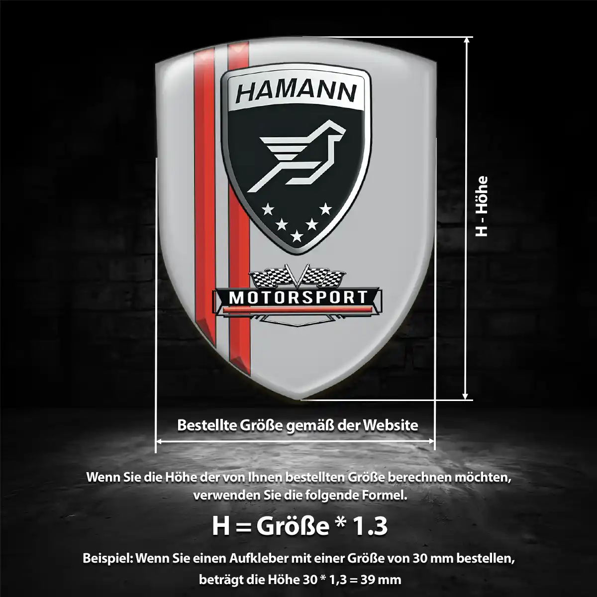 Hamann Silikon Aufkleber Ausdrucksstarkes Design