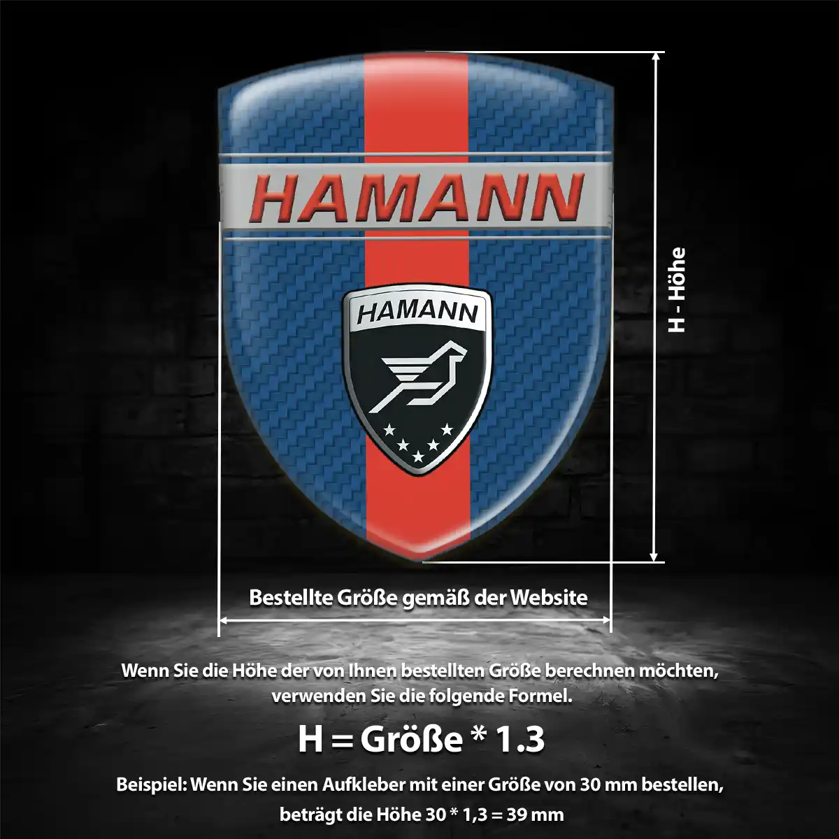 Hamann Silikon Aufkleber Auto Höchste Qualität