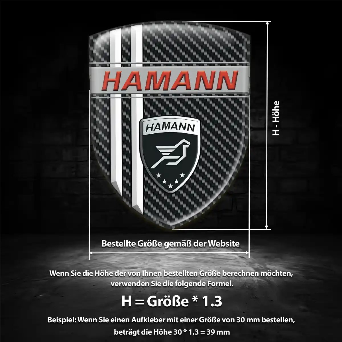 Hamann Silikon Aufkleber Auto Luxus-Edition