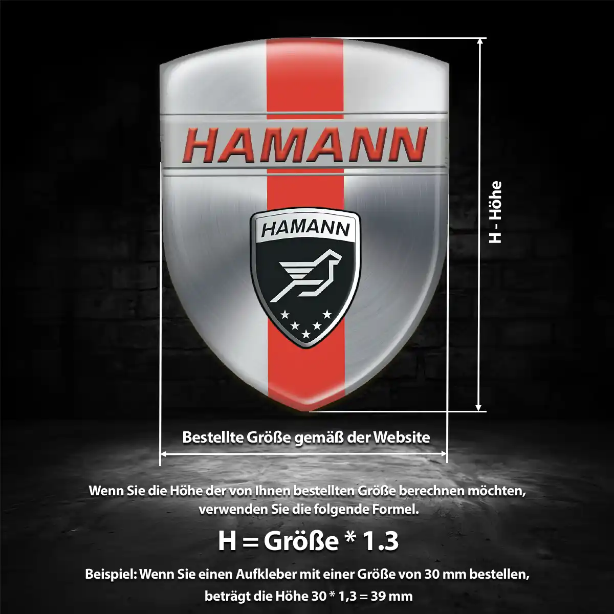 Hamann Silikon Aufkleber Auto Markenedition