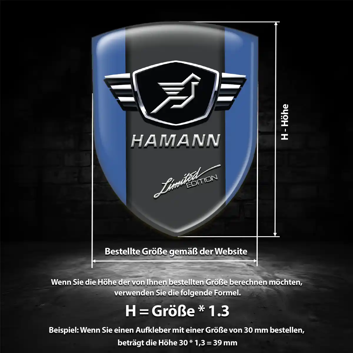 Hamann Silikon Aufkleber Auto Premiumqualität