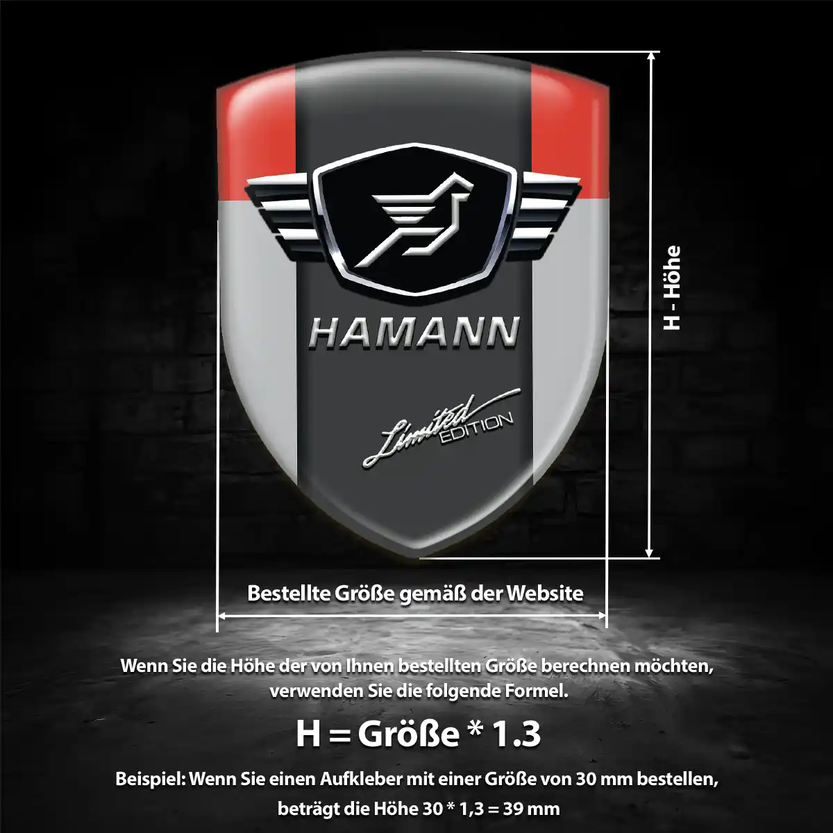 Hamann Silikon Aufkleber Auto Spitzenqualität