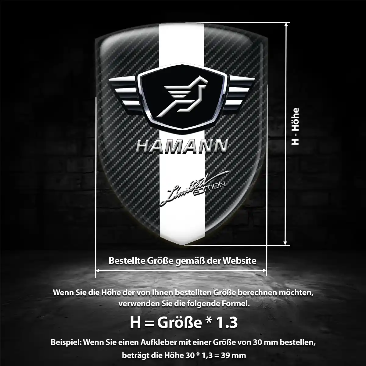 Hamann Silikon Aufkleber Auto Stilvolles Design