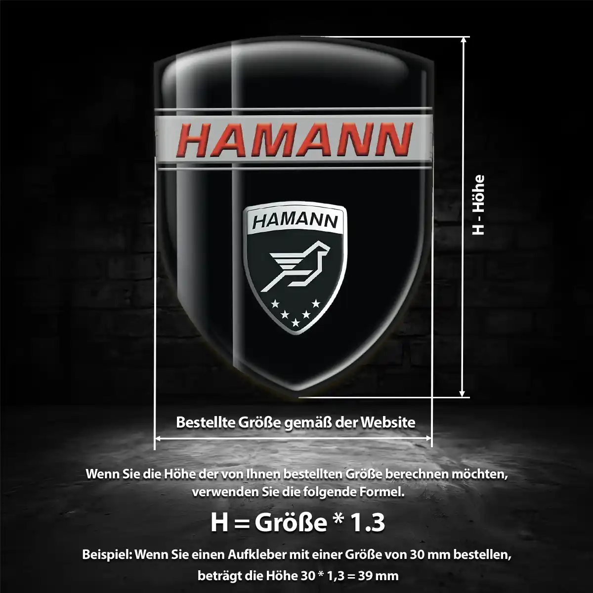 Hamann Silikon Aufkleber Auto Tuningfahrzeug
