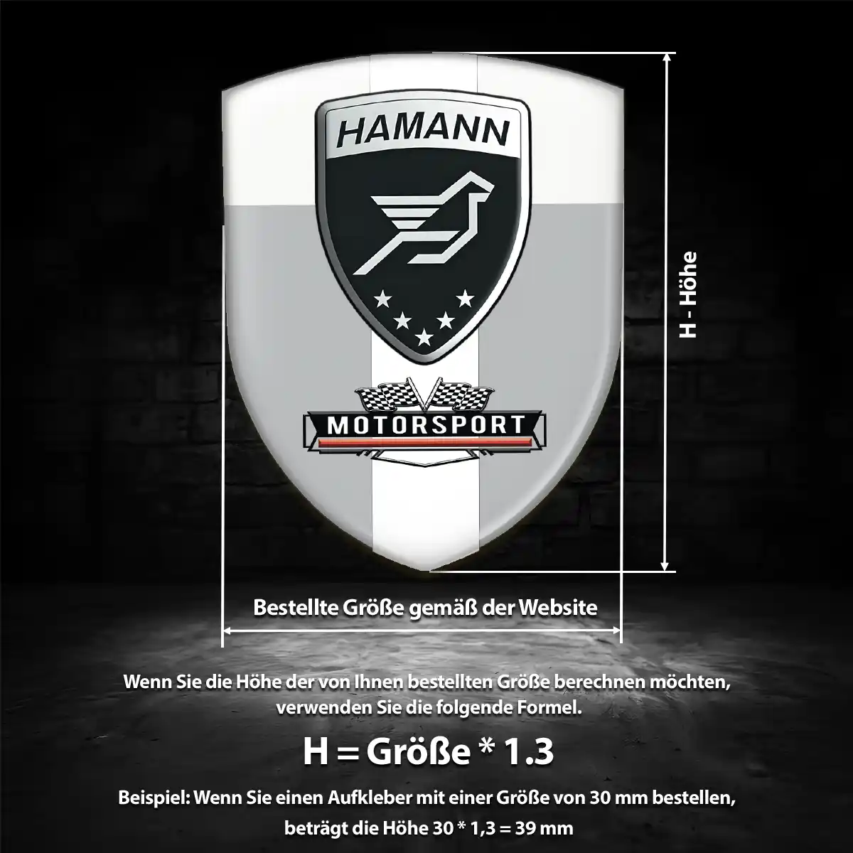 Hamann Silikon Aufkleber Embleme Anspruchsvolles Design