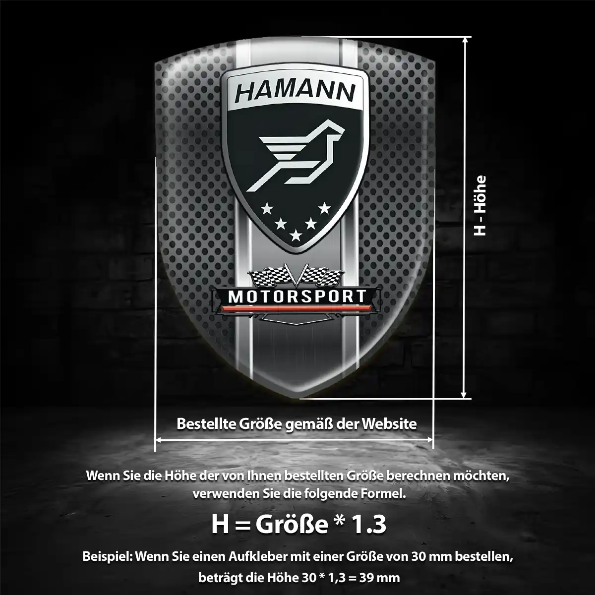 Hamann Silikon Aufkleber Embleme Ausdrucksstarkes Design