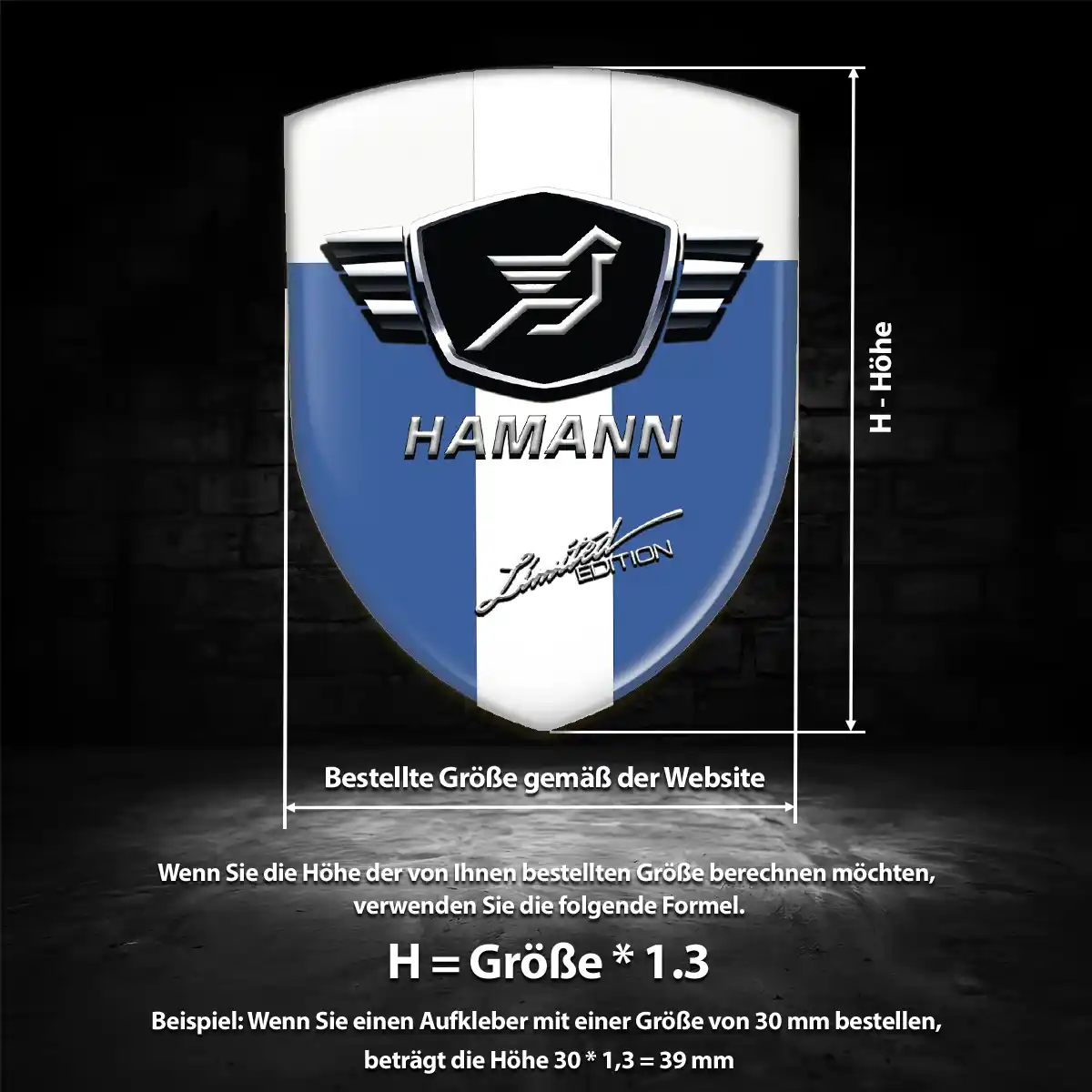 Hamann Silikon Aufkleber Embleme Auto Elegantes Design