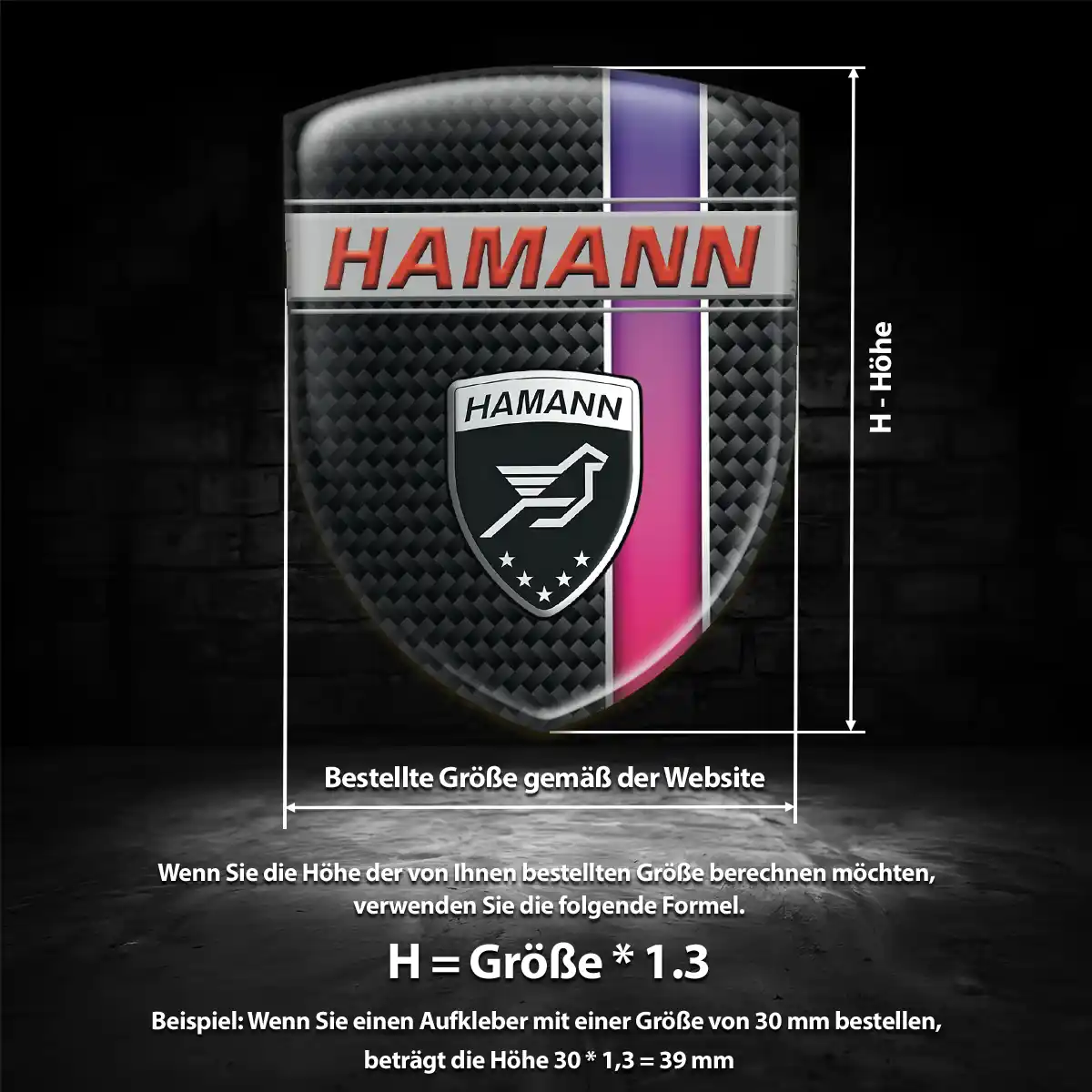 Hamann Silikon Aufkleber Embleme Auto Exterieurdesign