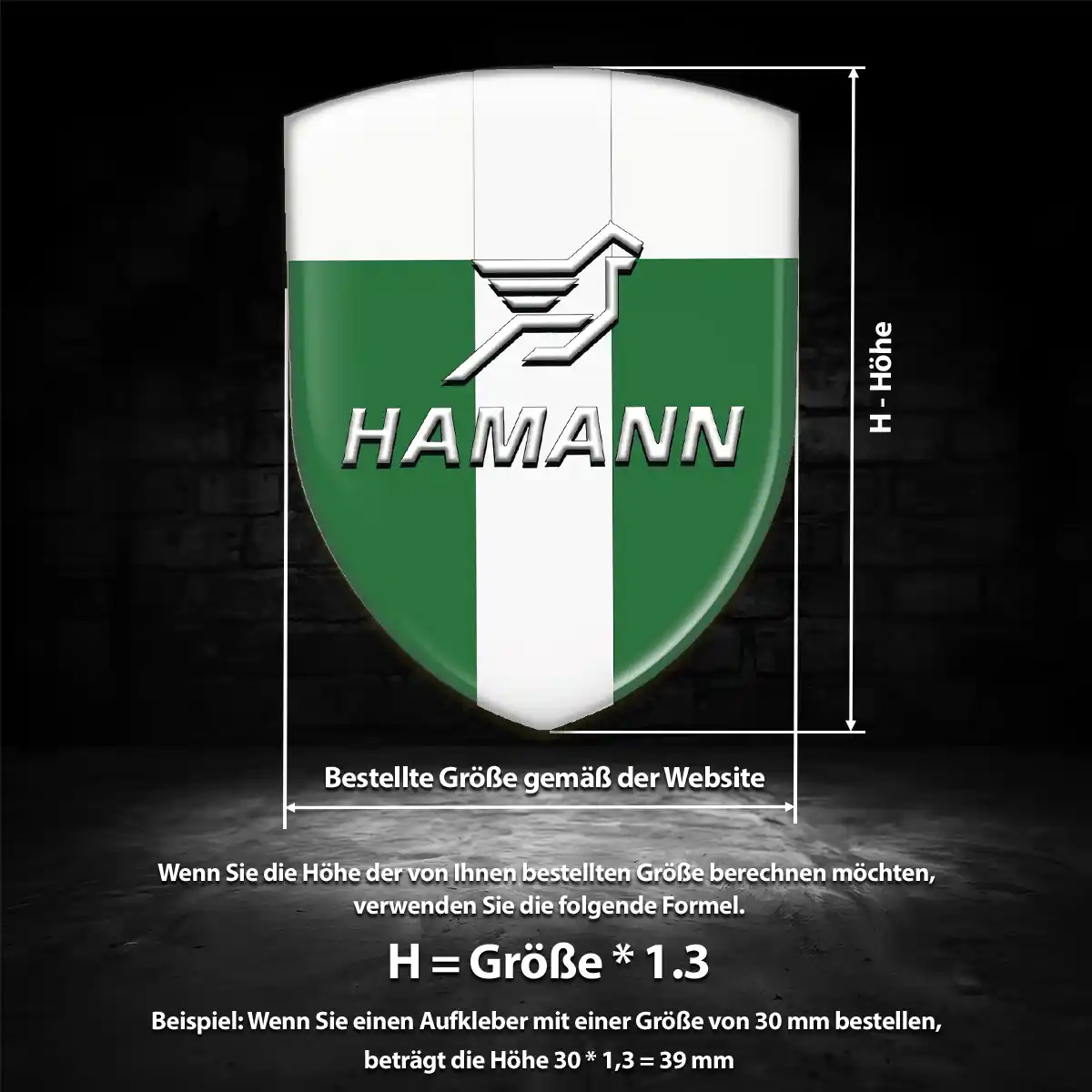 Hamann Silikon Aufkleber Embleme Auto Höchste Qualität