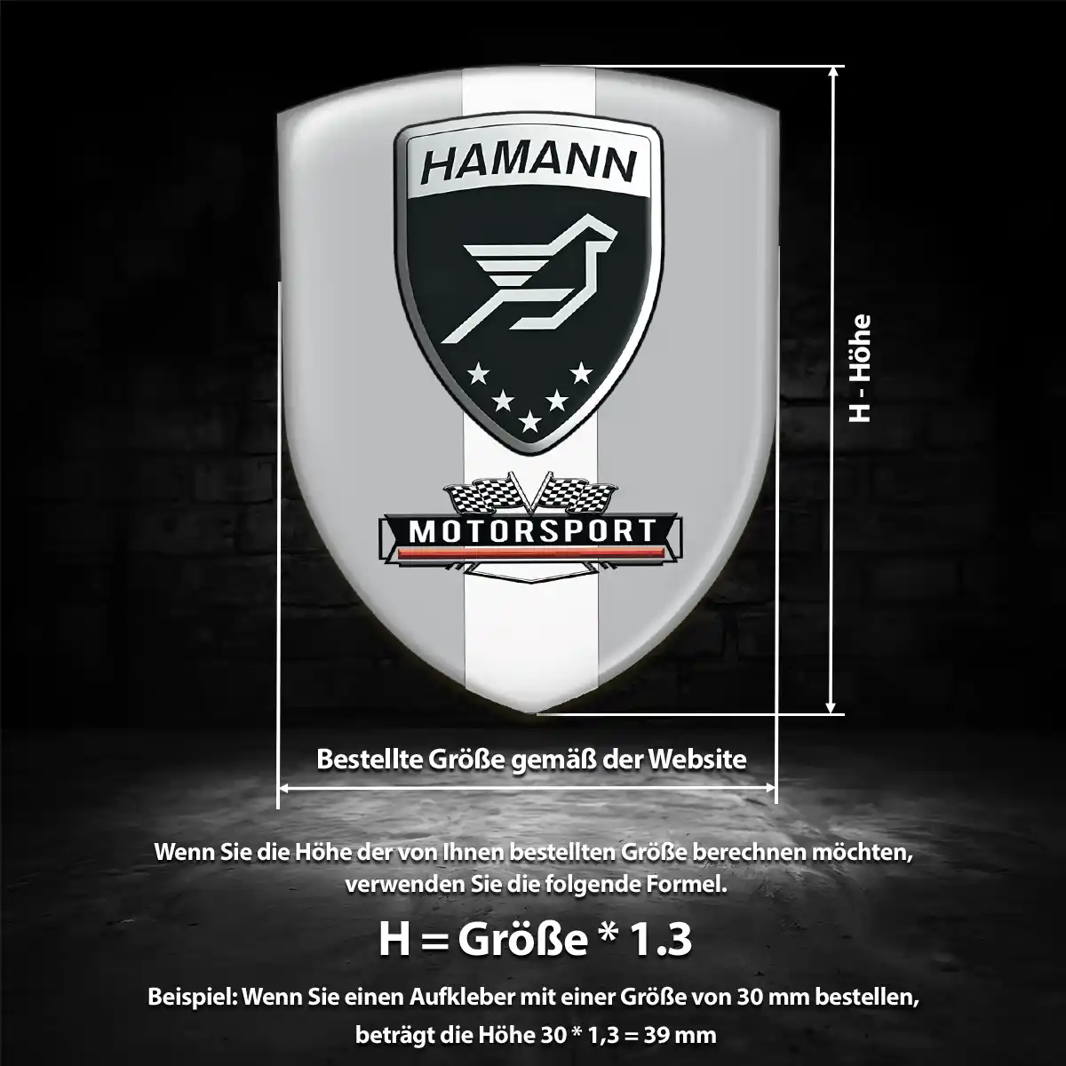 Hamann Silikon Aufkleber Embleme Auto Hochwertiges Harz