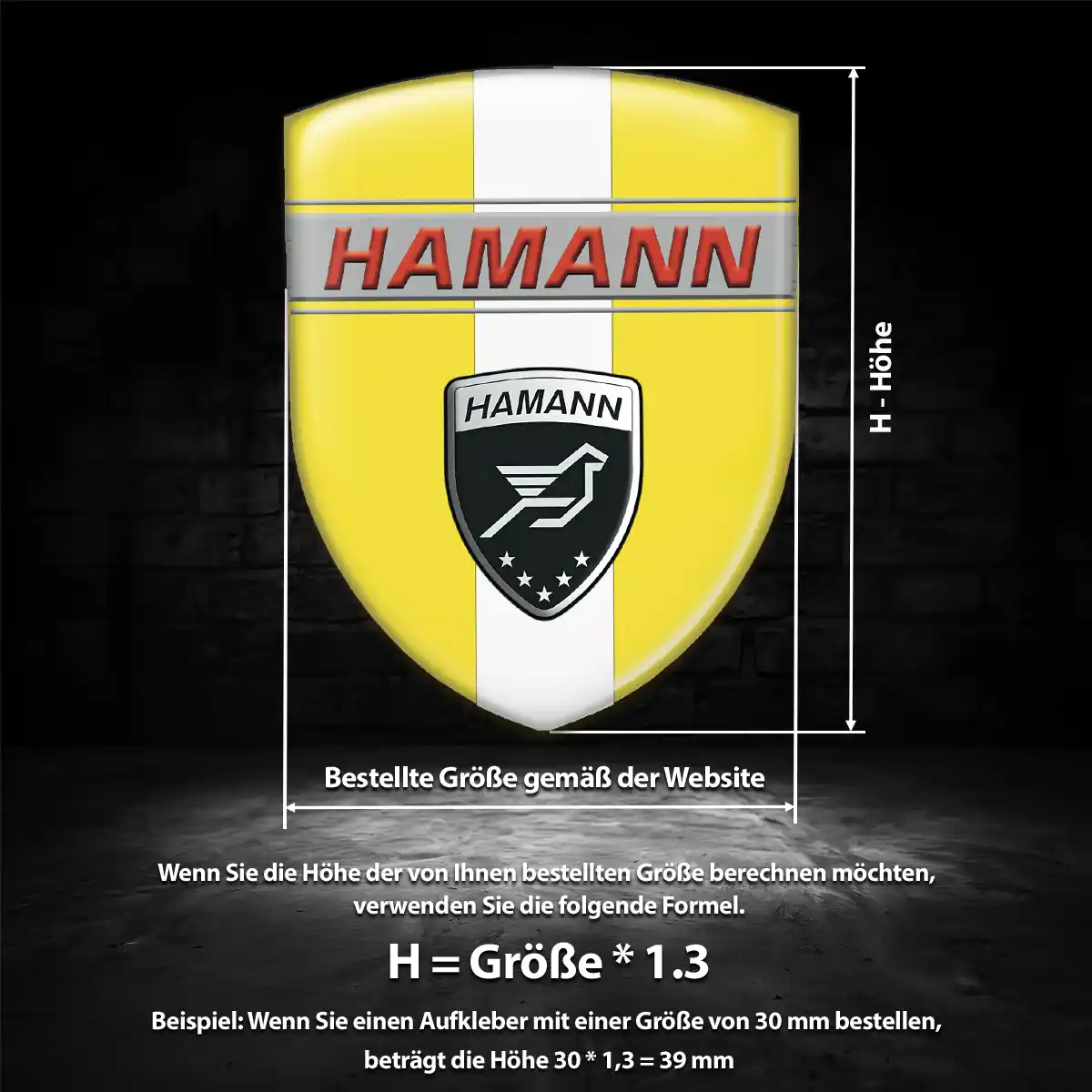 Hamann Silikon Aufkleber Embleme Auto Limitierte Auflage