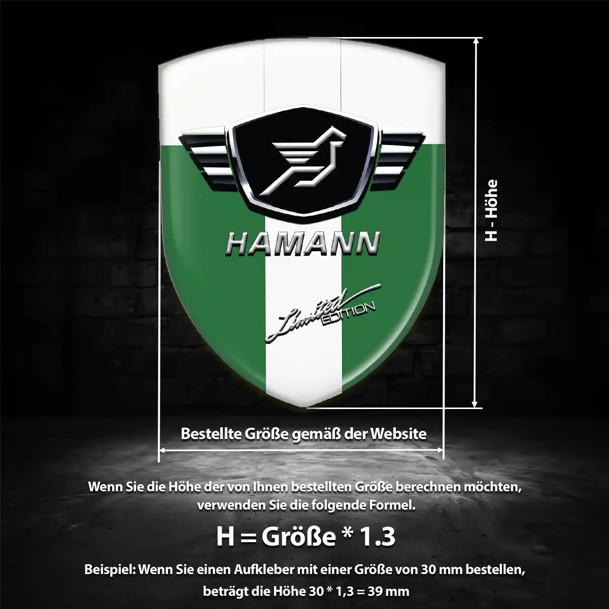 Hamann Silikon Aufkleber Embleme Auto Luxus-Edition