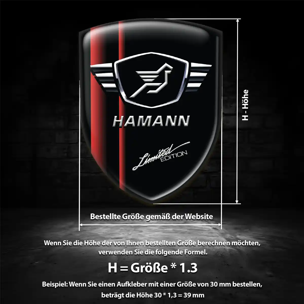 Hamann Silikon Aufkleber Embleme Auto Premium-Edition