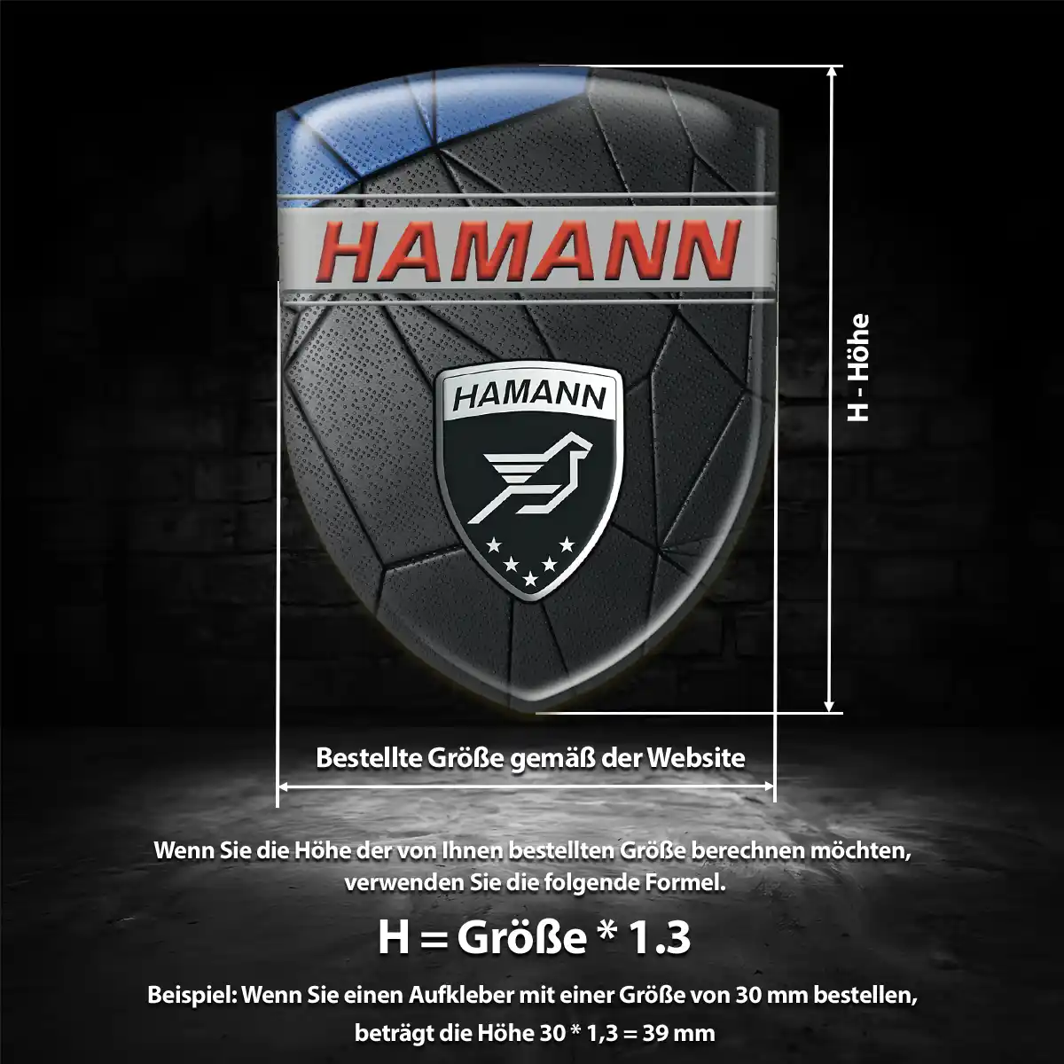 Hamann Silikon Aufkleber Embleme Auto Premiumqualität