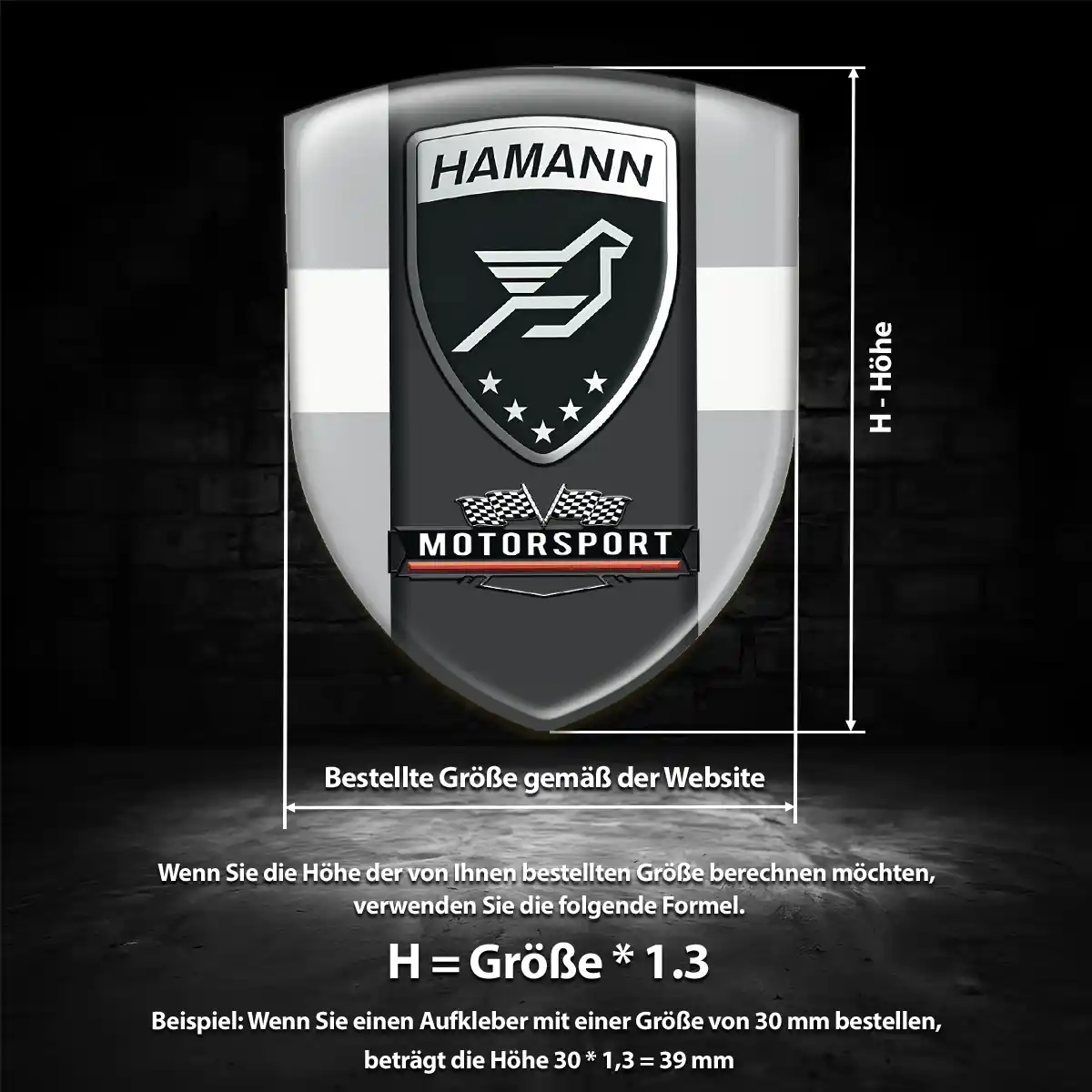 Hamann Silikon Aufkleber Embleme Auto Spitzenqualität