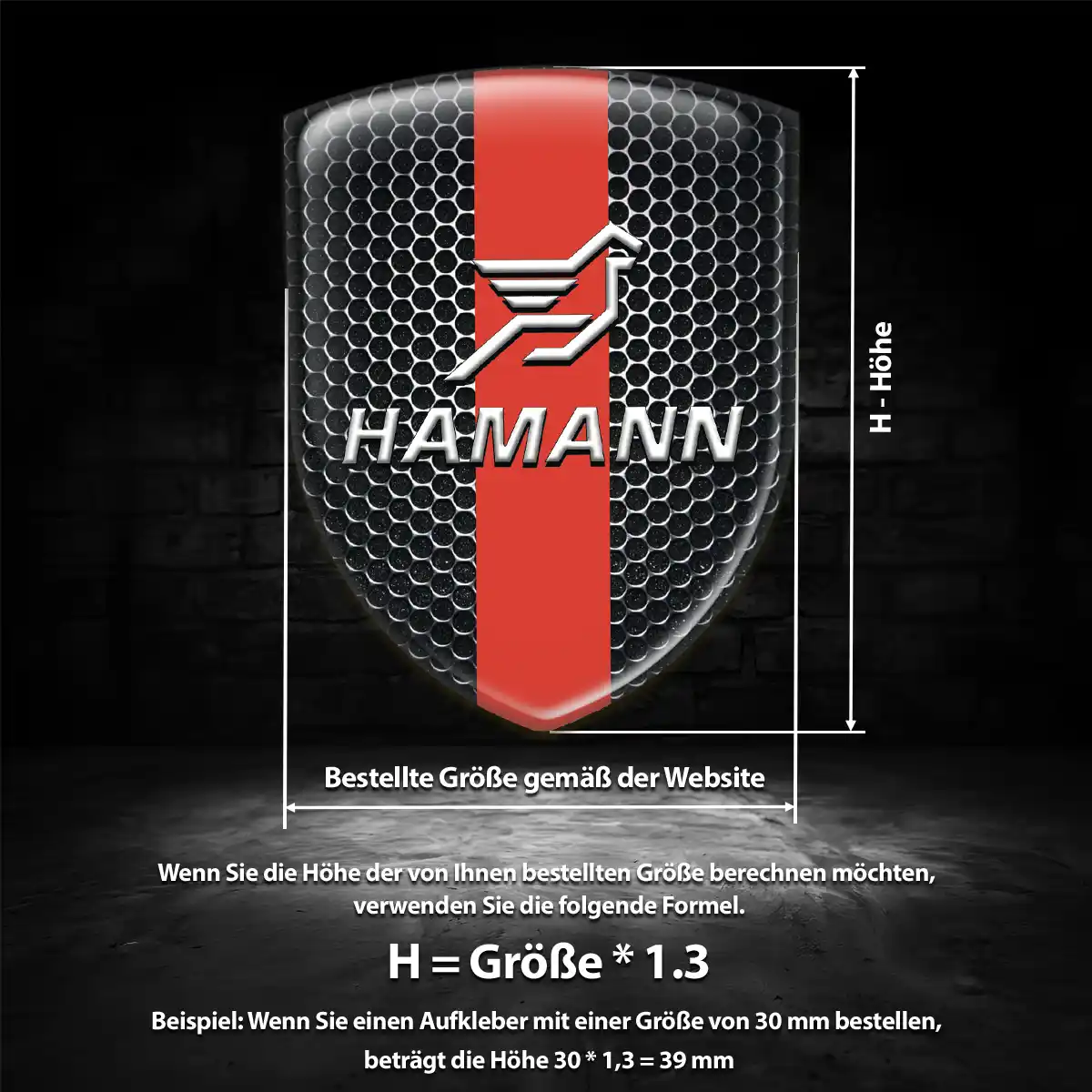 Hamann Silikon Aufkleber Embleme Auto Stilvolles Design