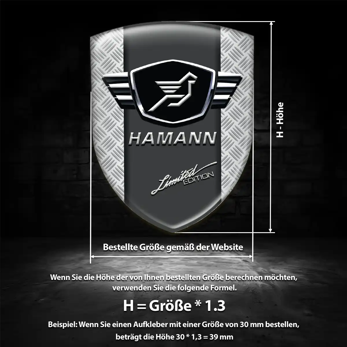 Hamann Silikon Aufkleber Embleme Auto Tuningfahrzeug