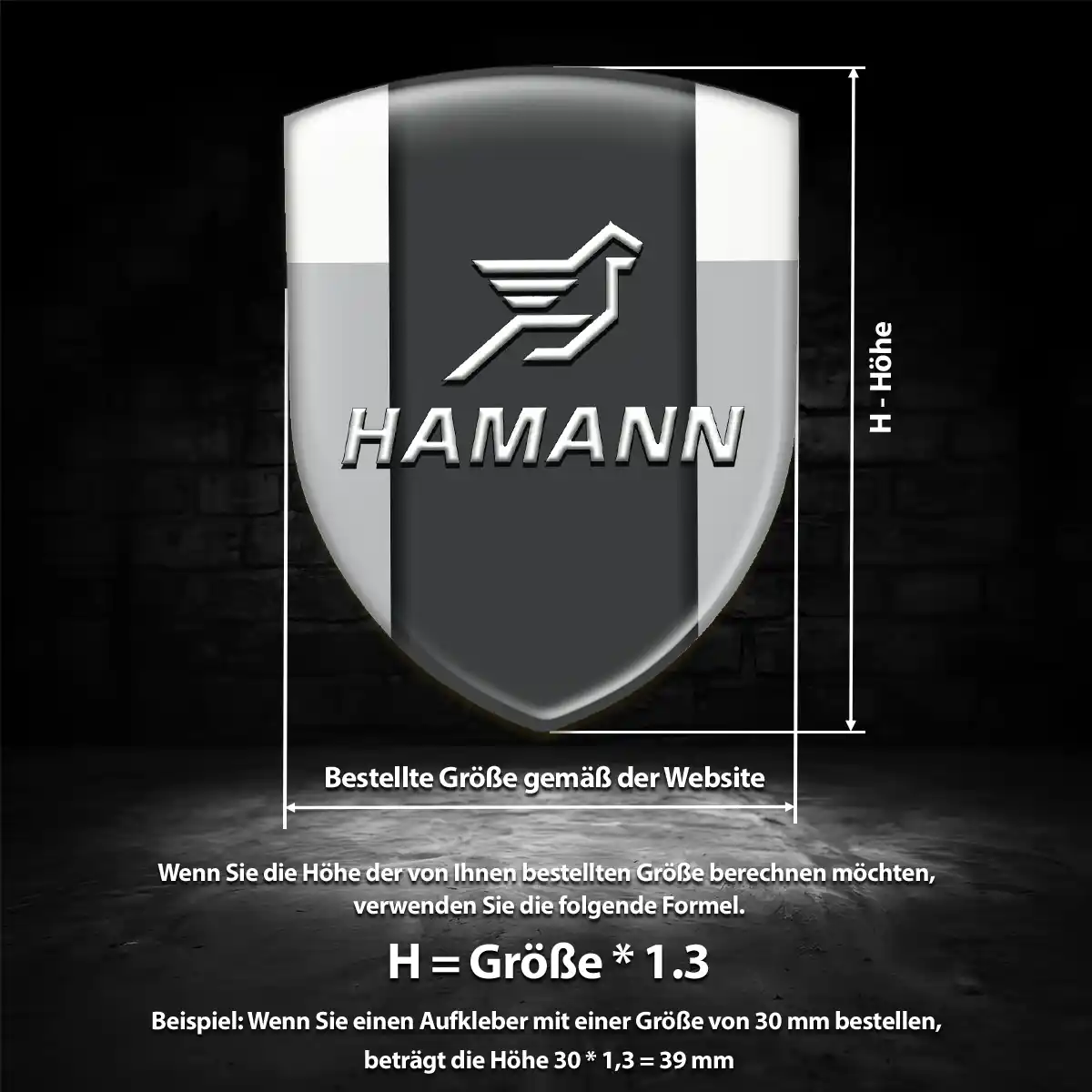 Hamann Silikon Aufkleber Embleme Erstklassige Qualität