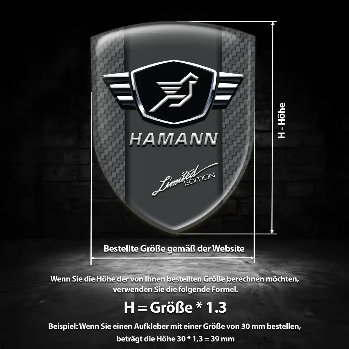 Hamann Silikon Aufkleber Embleme Exterieurdesign