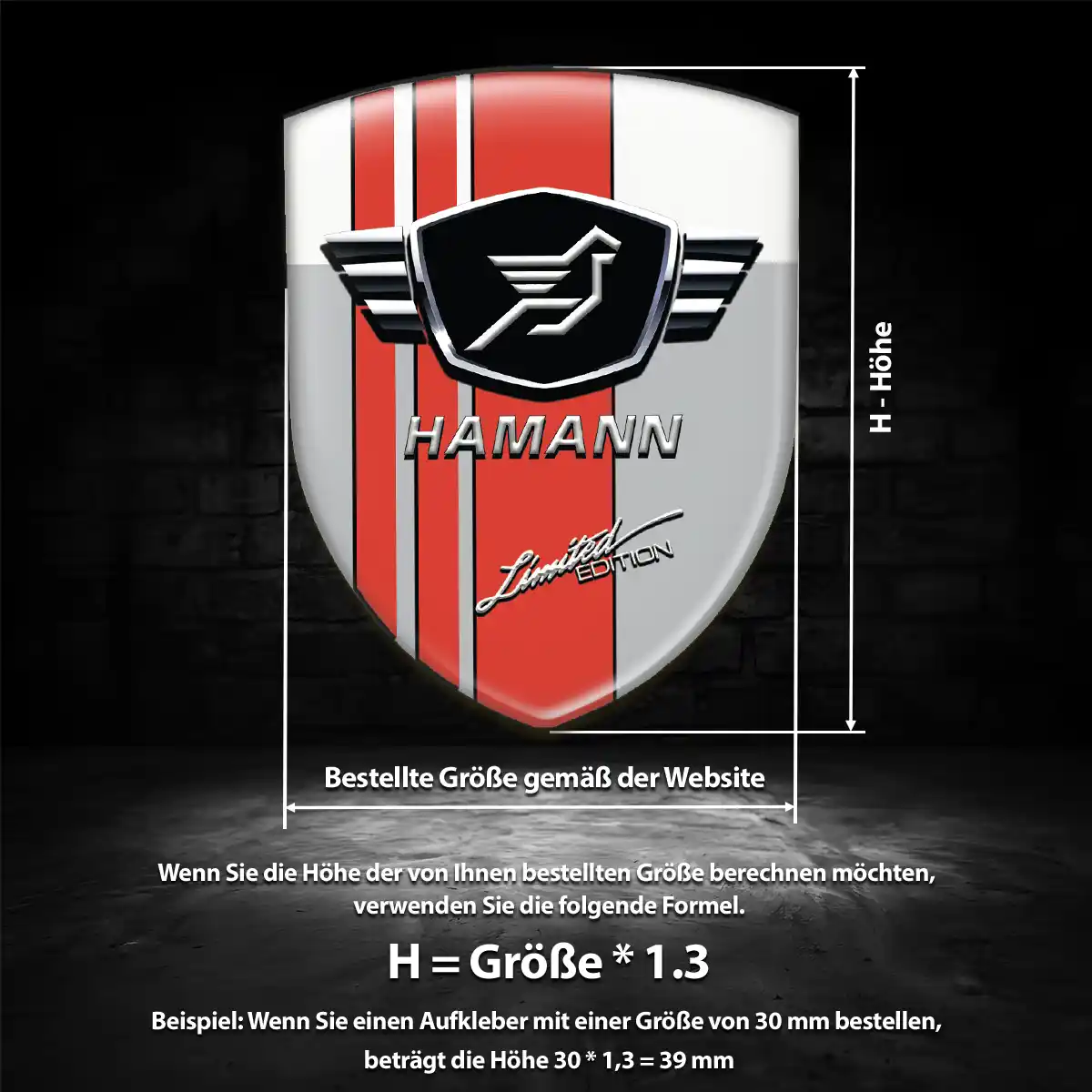 Hamann Silikon Aufkleber Embleme Hochwertiges Harz