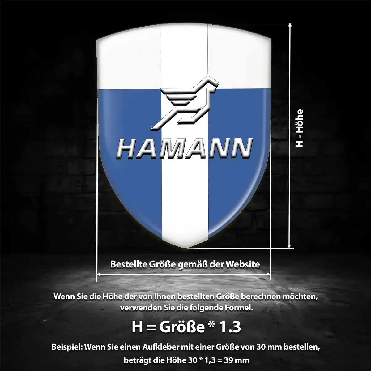 Hamann Silikon Aufkleber Embleme Interieurdesign