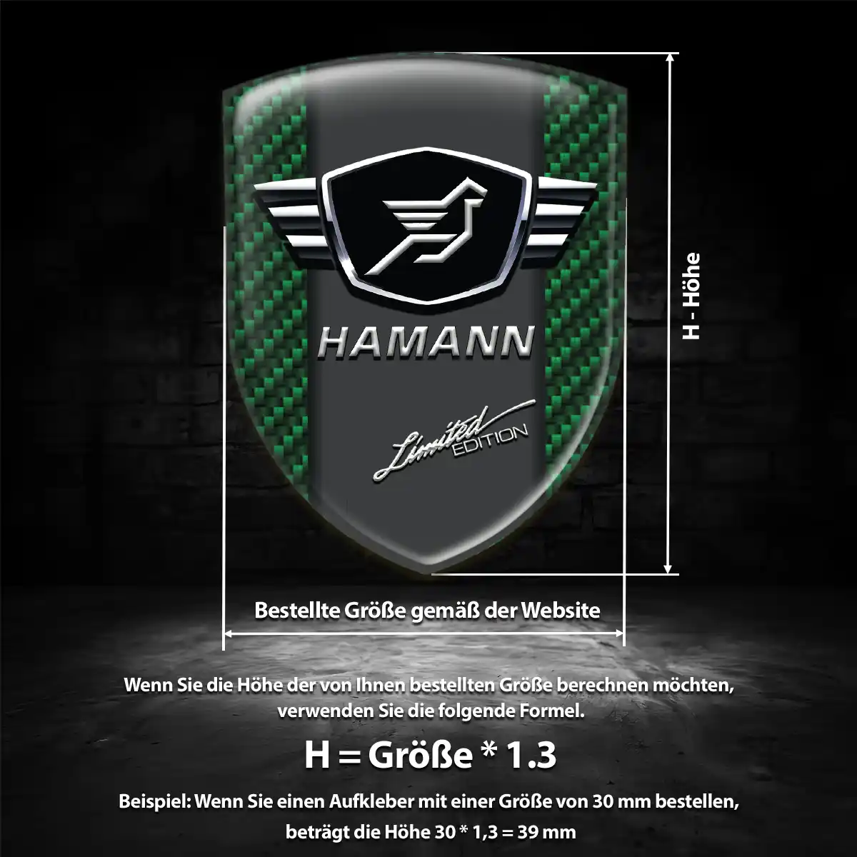 Hamann Silikon Aufkleber Embleme Limitierte Auflage