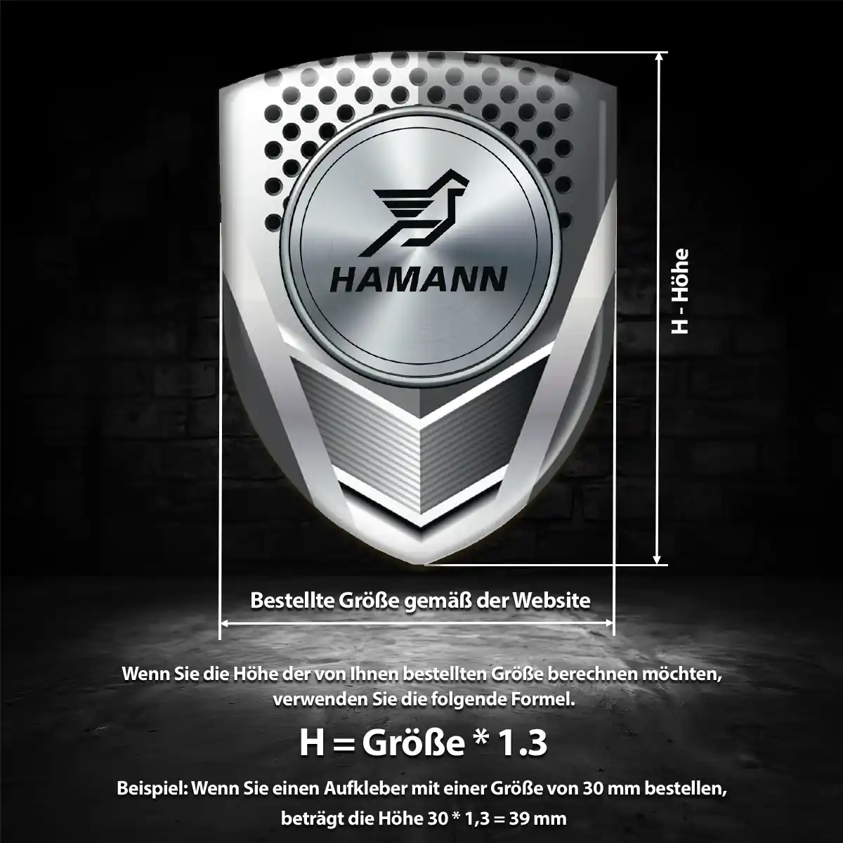 Hamann Silikon Aufkleber Embleme Markenedition