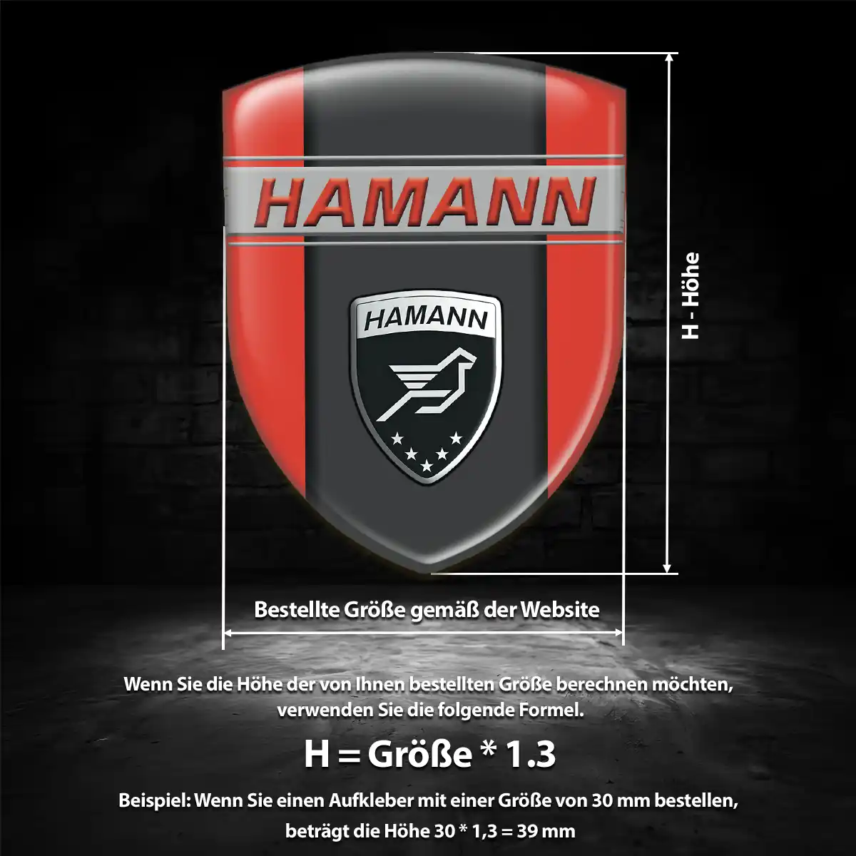 Hamann Silikon Aufkleber Embleme Spitzenqualität