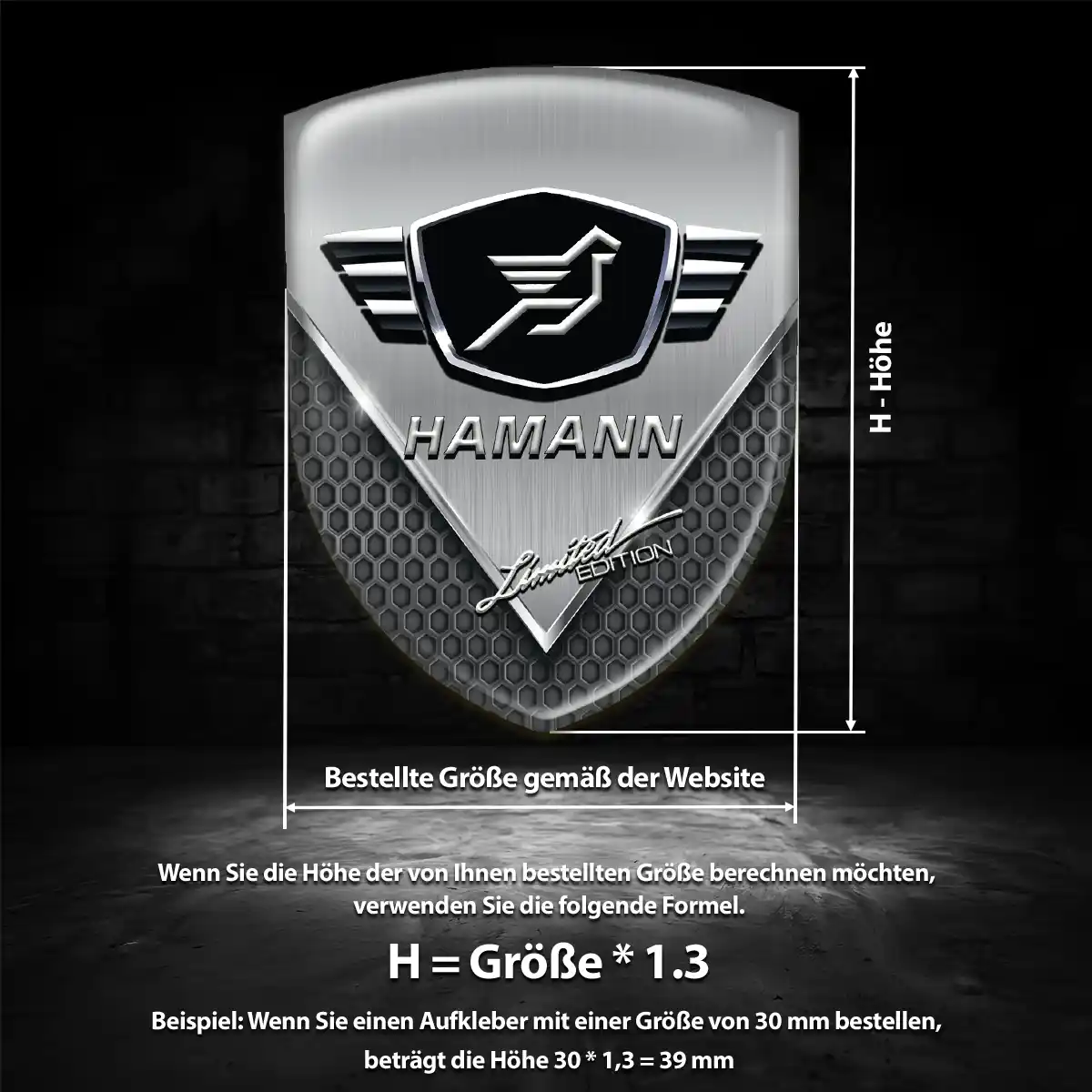 Hamann Silikon Aufkleber Höchste Qualität