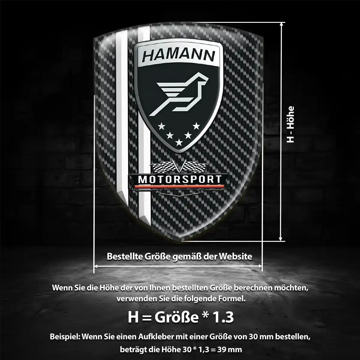 Hamann Silikon Aufkleber Luxus-Edition
