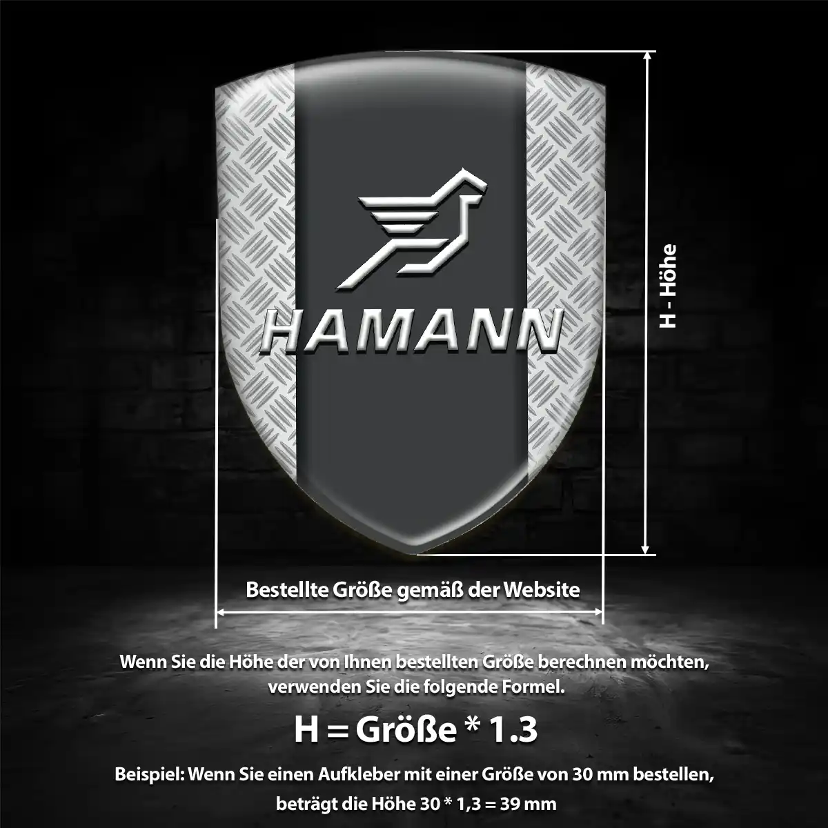 Hamann Silikon Aufkleber Modernes Design