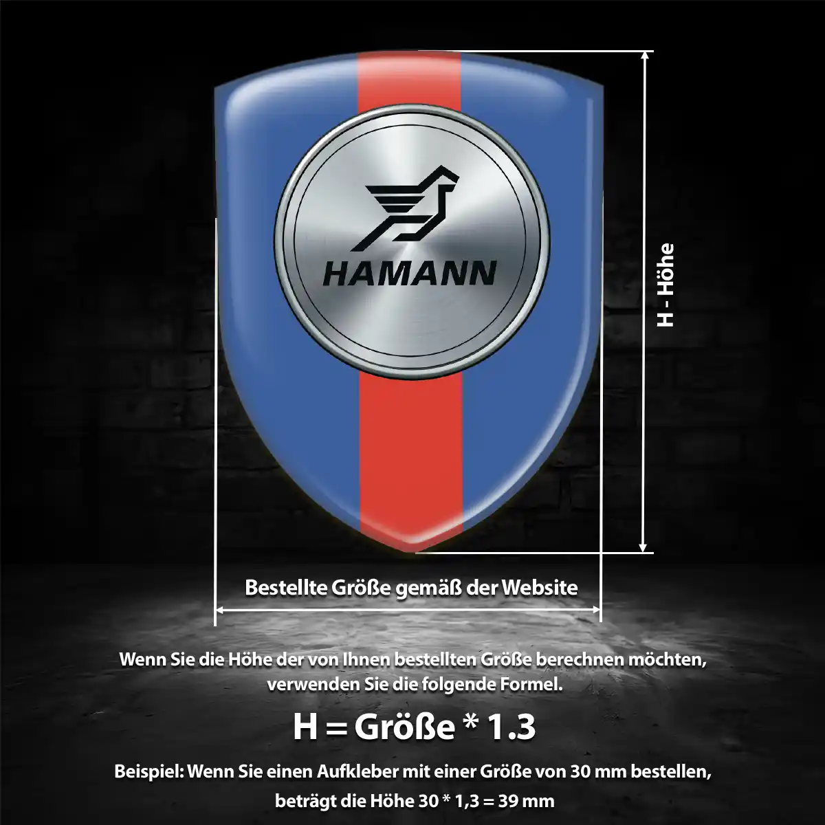 Hamann Silikon Aufkleber Premiumqualität