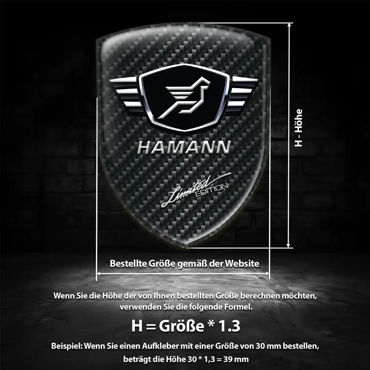 Hamann Silikon Aufkleber Tuningfahrzeug