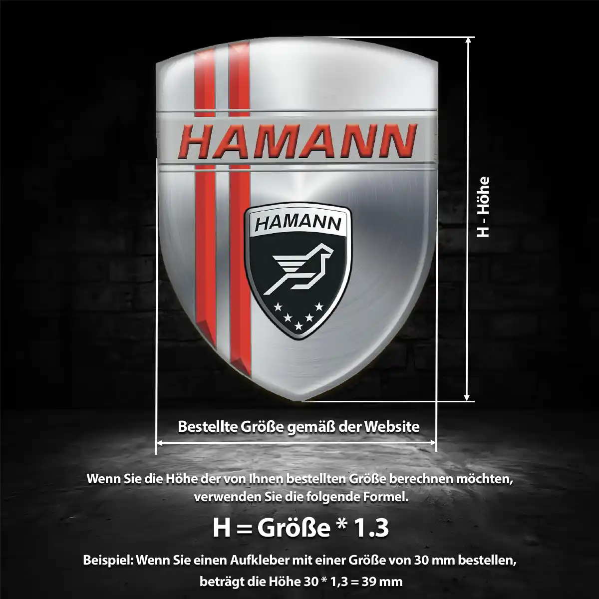 Hamann Silikon Aufkleber Wappen Anspruchsvolles Design
