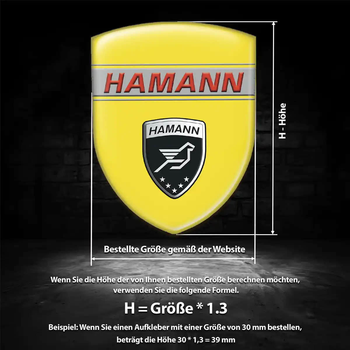 Hamann Silikon Aufkleber Wappen Auto Edles Design