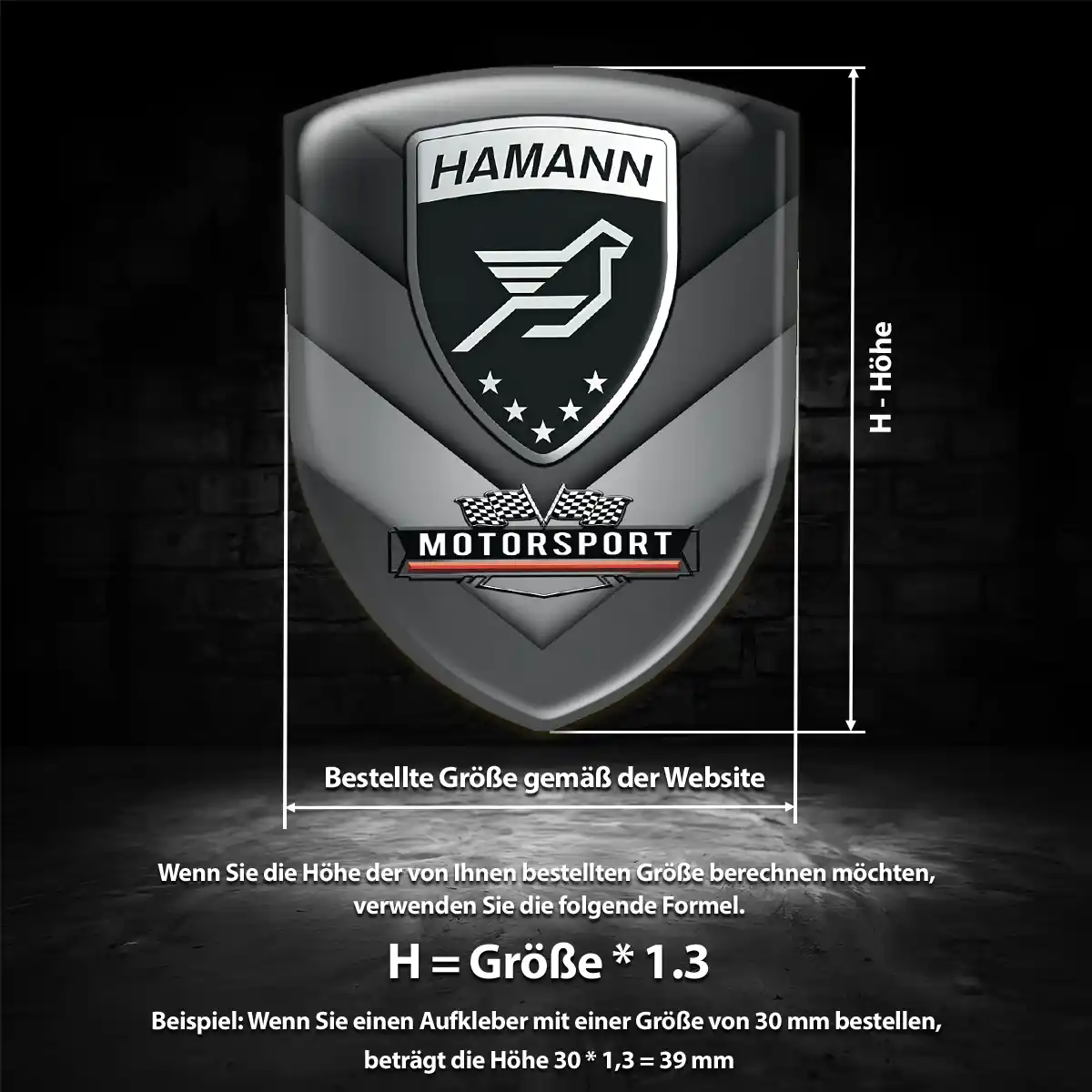Hamann Silikon Aufkleber Wappen Auto Elegantes Design