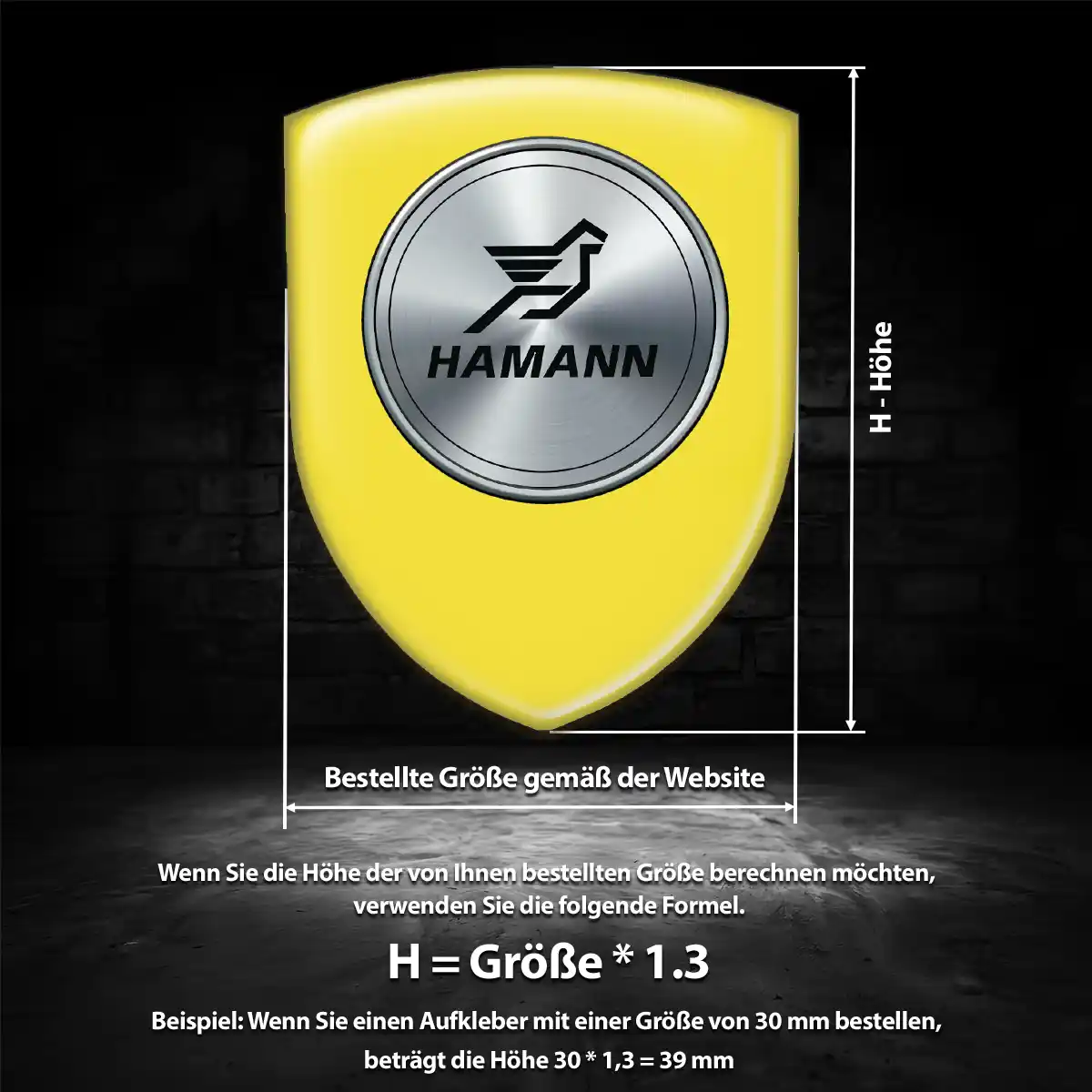 Hamann Silikon Aufkleber Wappen Auto Exterieurdesign