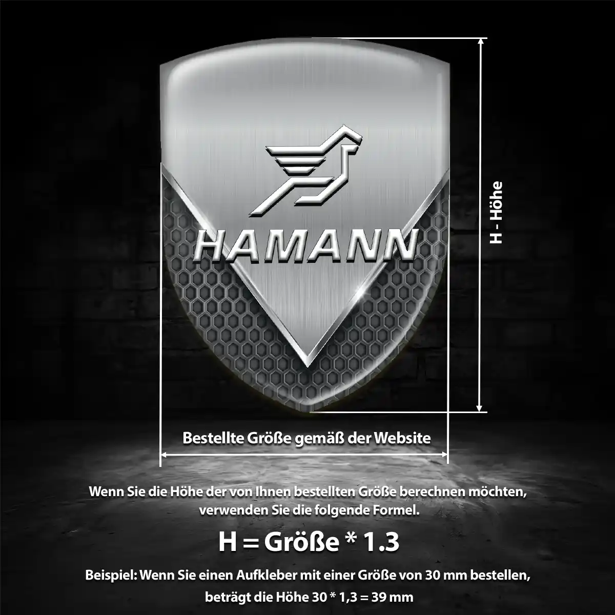 Hamann Silikon Aufkleber Wappen Auto Limitierte Auflage
