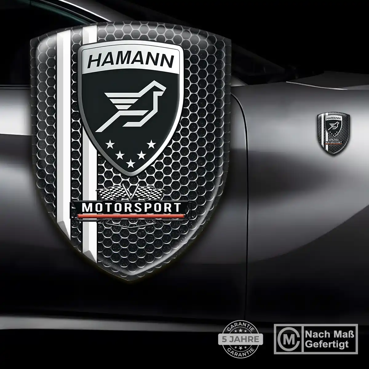 Hamann Silikon Aufkleber Wappen Auto Markenedition