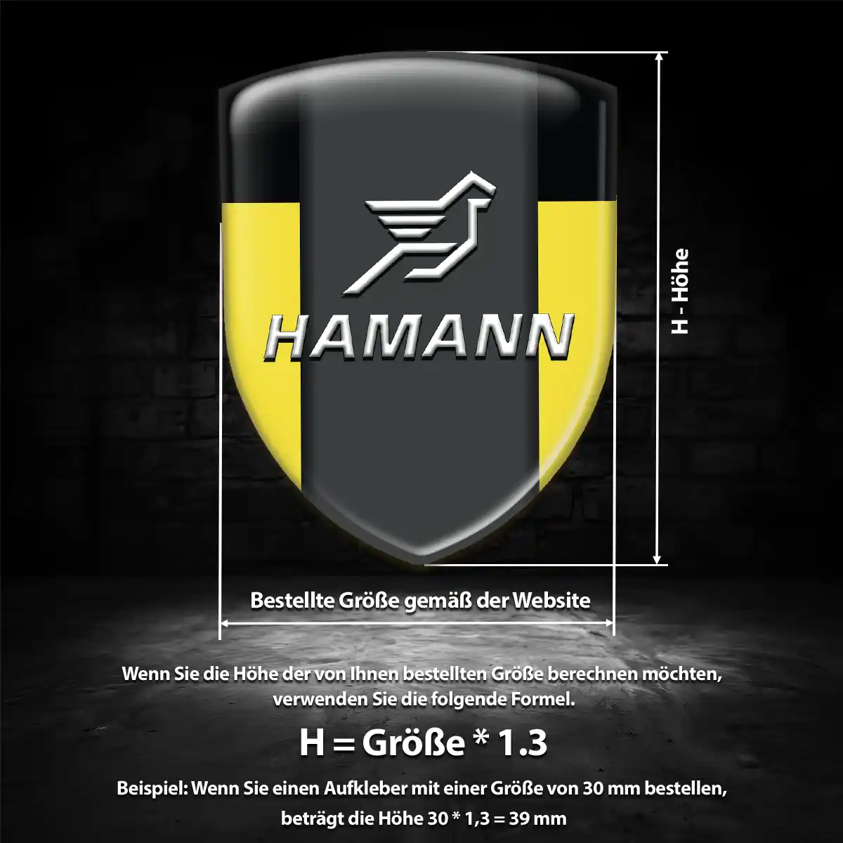 Hamann Silikon Aufkleber Wappen Auto Premium-Edition