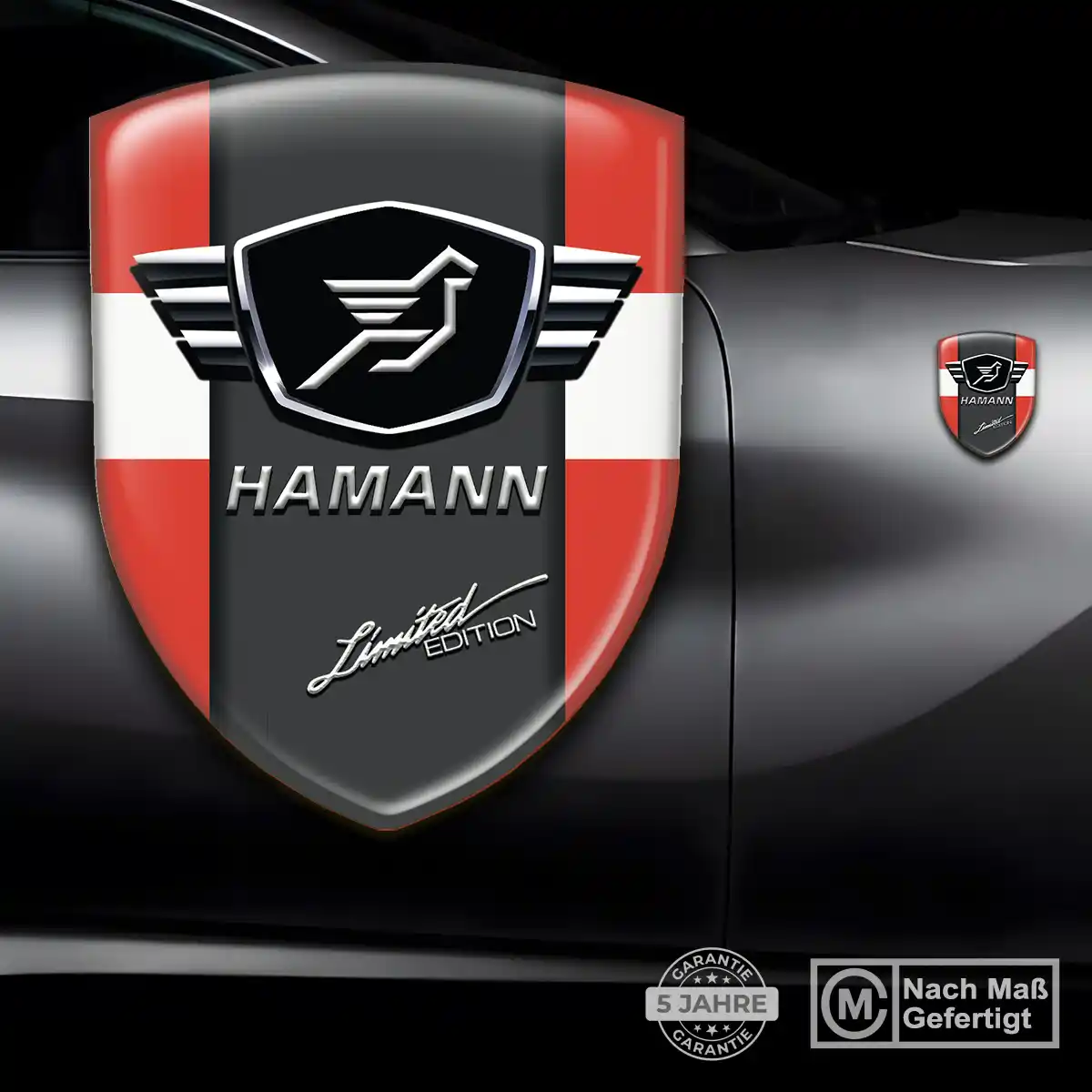 Hamann Silikon Aufkleber Wappen Auto Premiumqualität