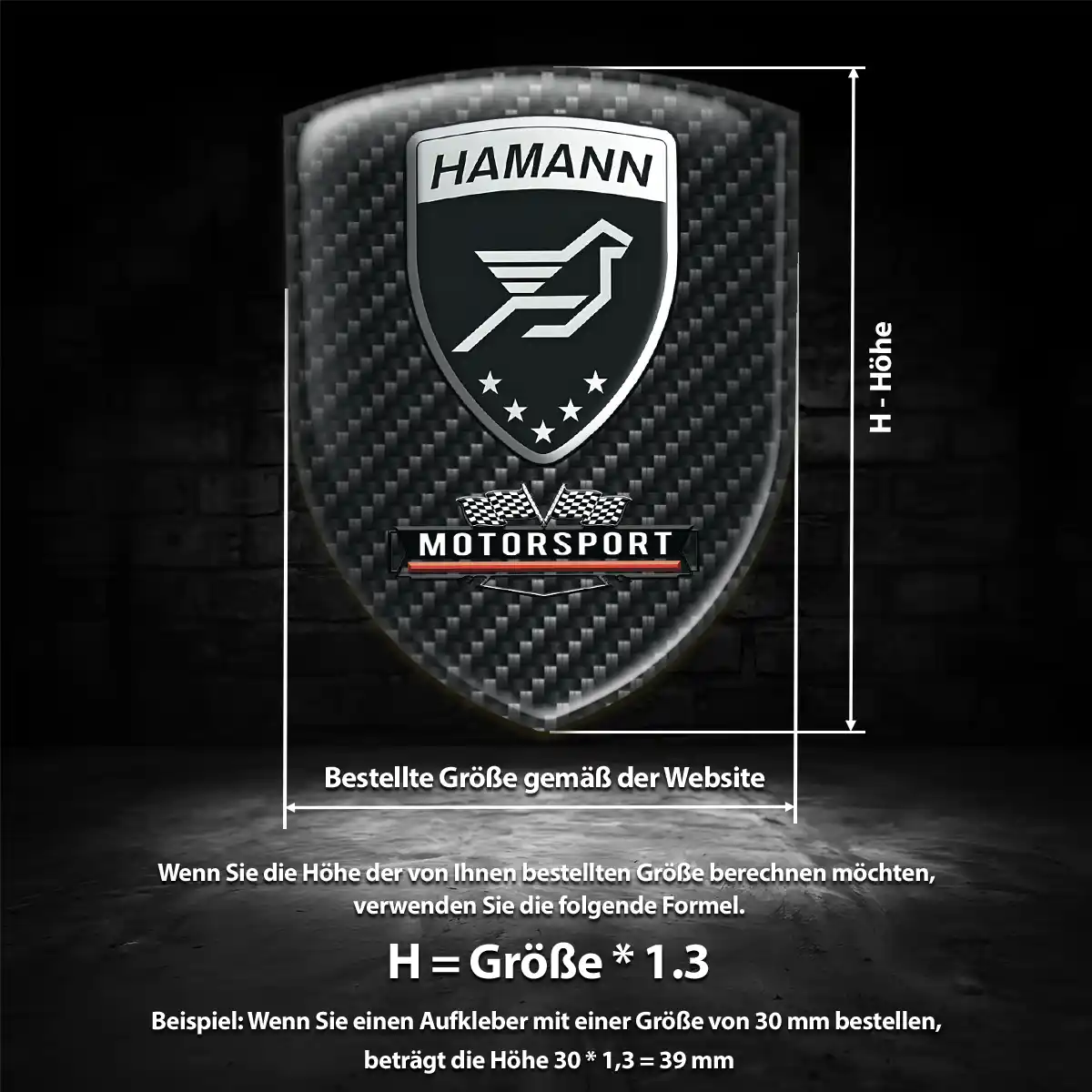 Hamann Silikon Aufkleber Wappen Auto Stilvolles Design