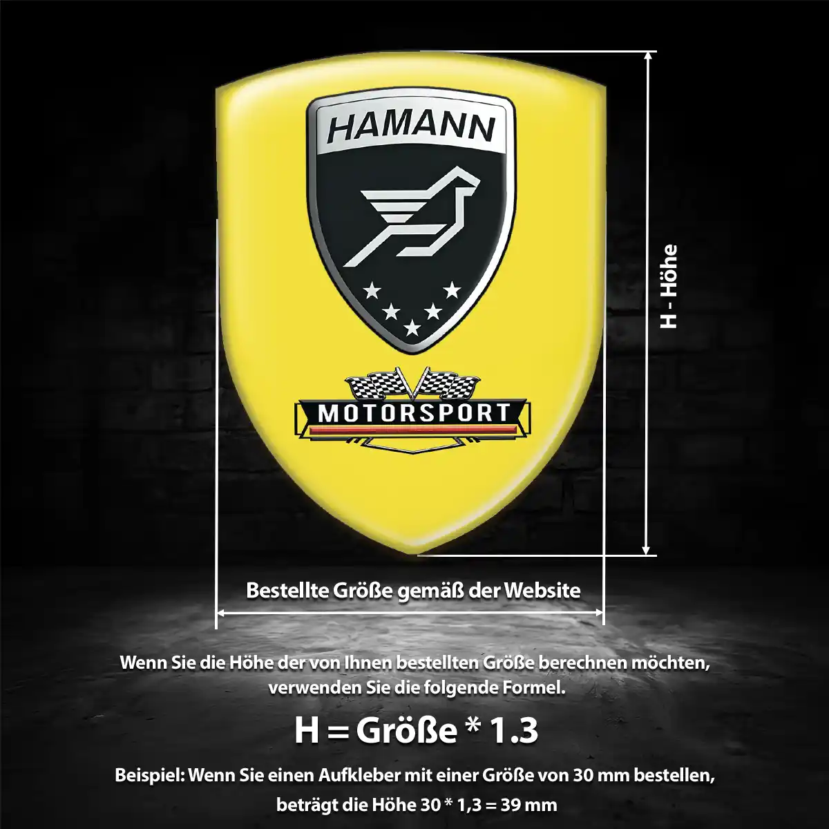 Hamann Silikon Aufkleber Wappen Edles Design