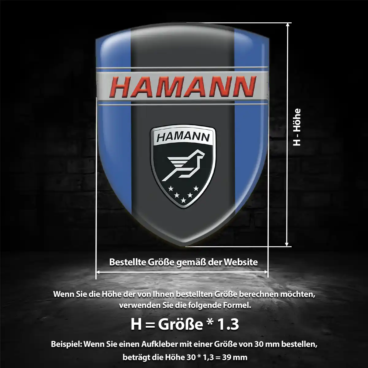 Hamann Silikon Aufkleber Wappen Höchste Qualität