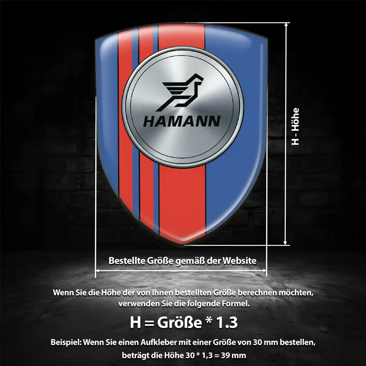 Hamann Silikon Aufkleber Wappen Limitierte Auflage
