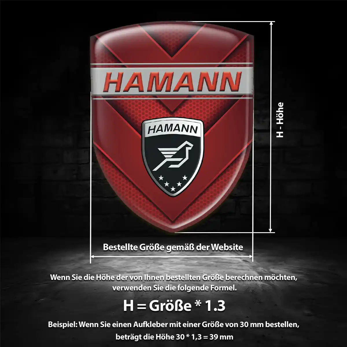 Hamann Silikon Aufkleber Wappen Luxus-Edition