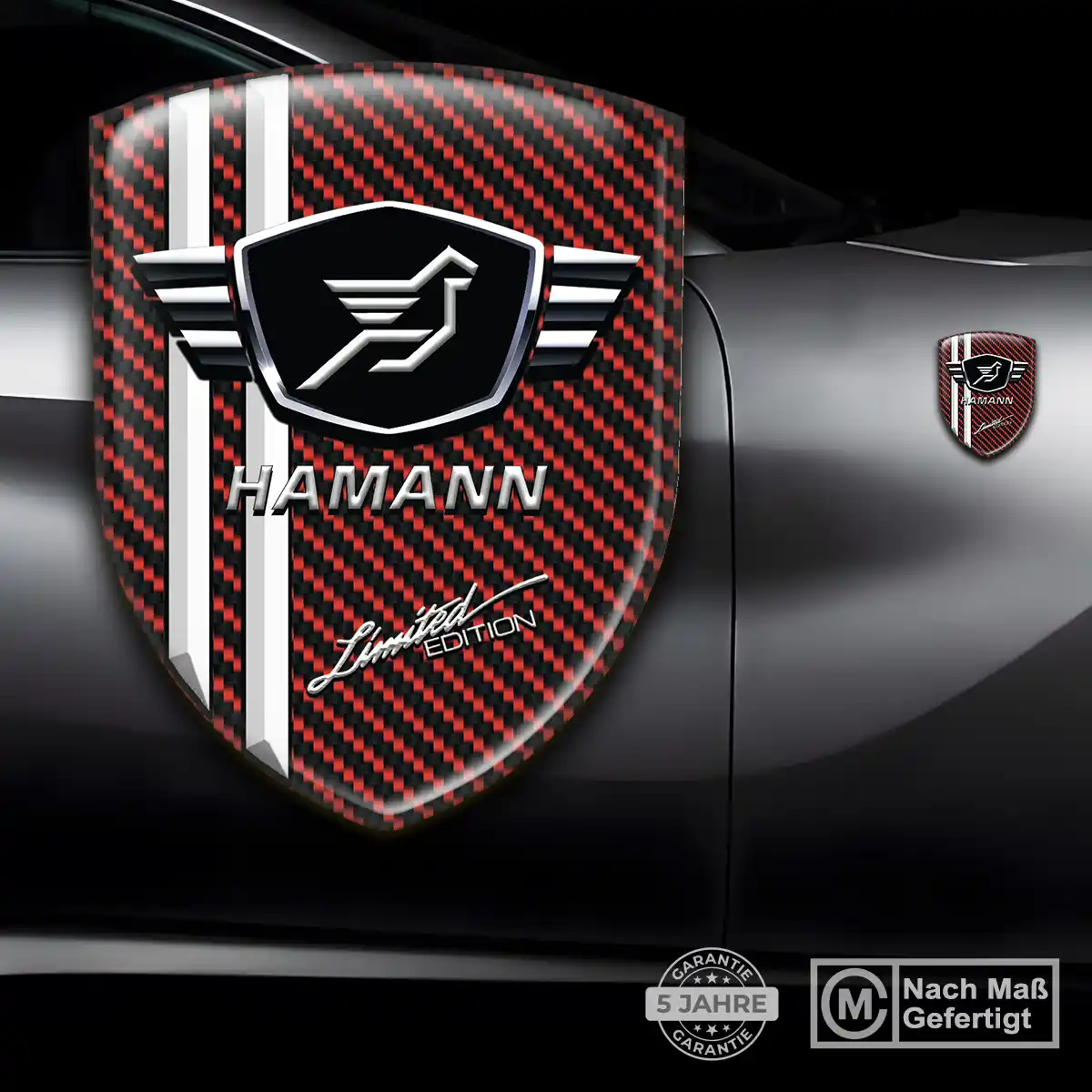 Hamann Silikon Aufkleber Wappen Modernes Design