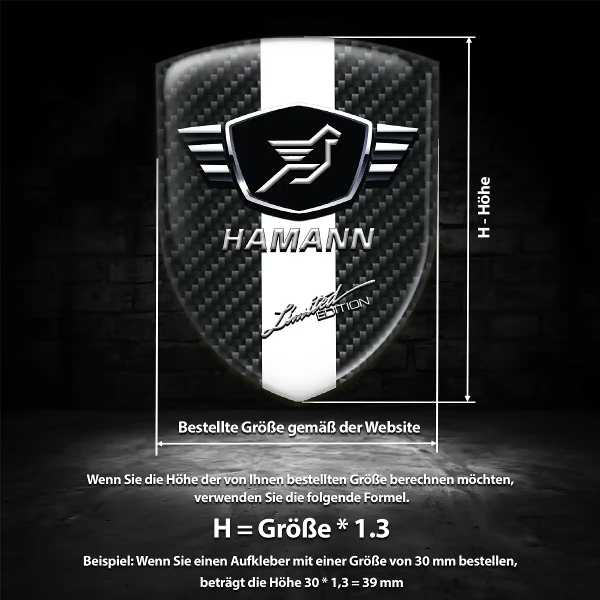 Hamann Silikon Aufkleber Wappen Premiumqualität