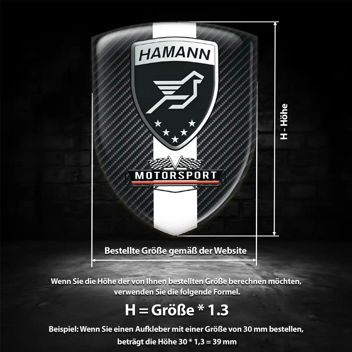 Hamann Silikon Aufkleber Wappen Spitzenqualität