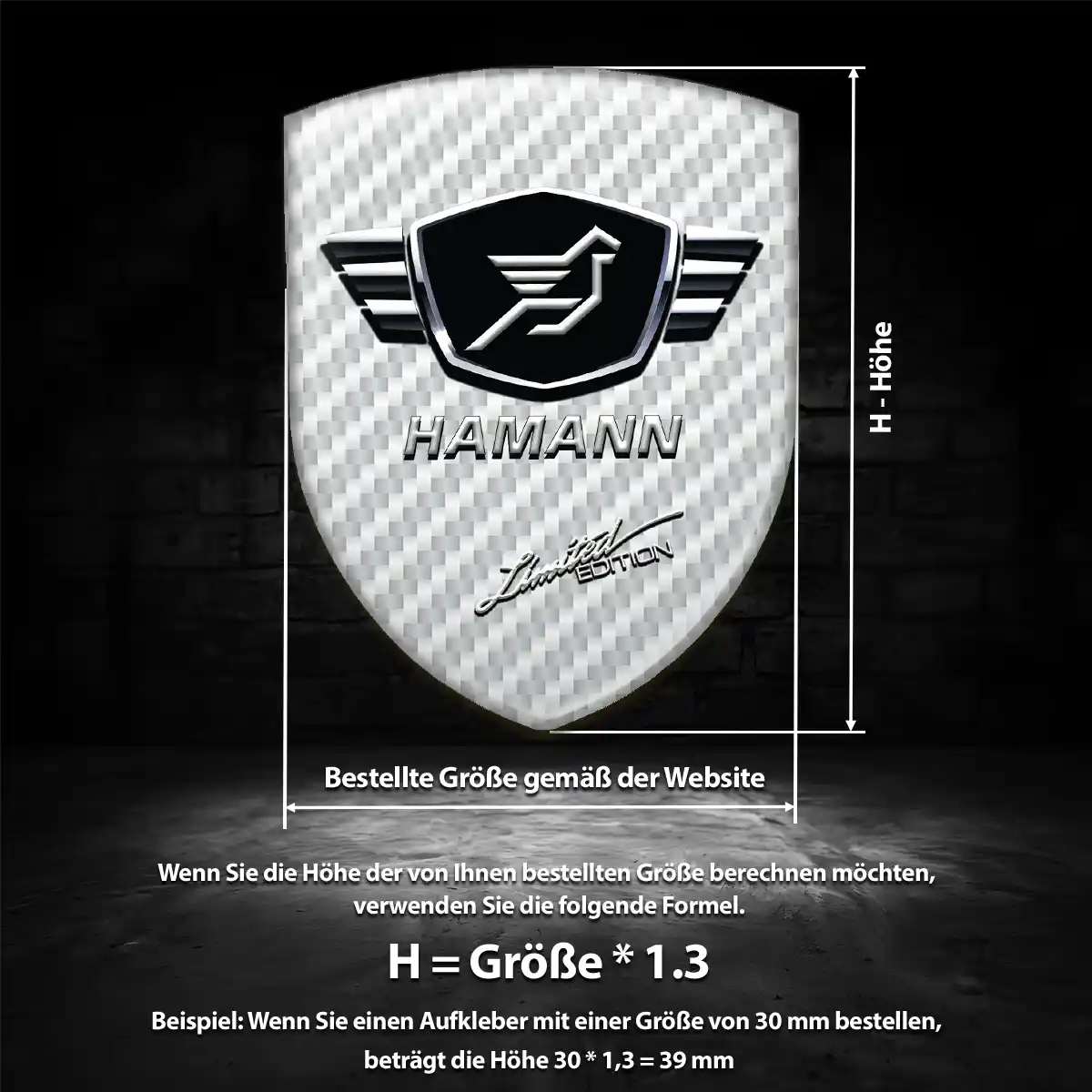 Hamann Silikon Aufkleber Wappen Stilvolles Design